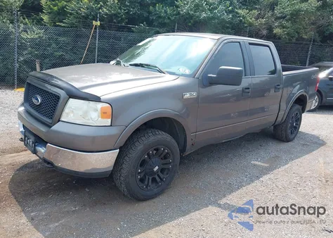 2005 Ford F150 Supercrew из США, поврежденный, VIN 1FTPW14575KE71101